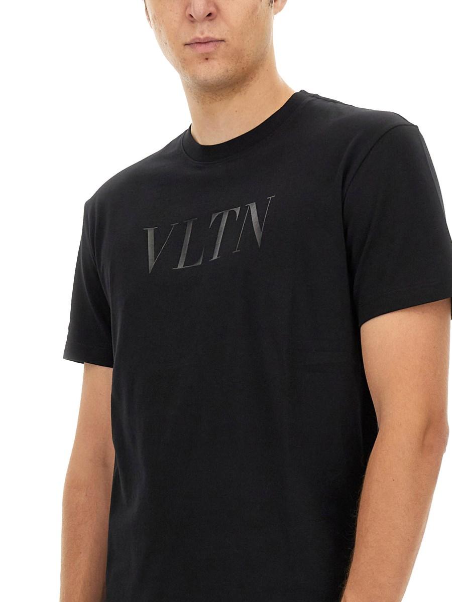 VALENTINO T-SHIRT "VLTN" IN JERSEY DI COTONE