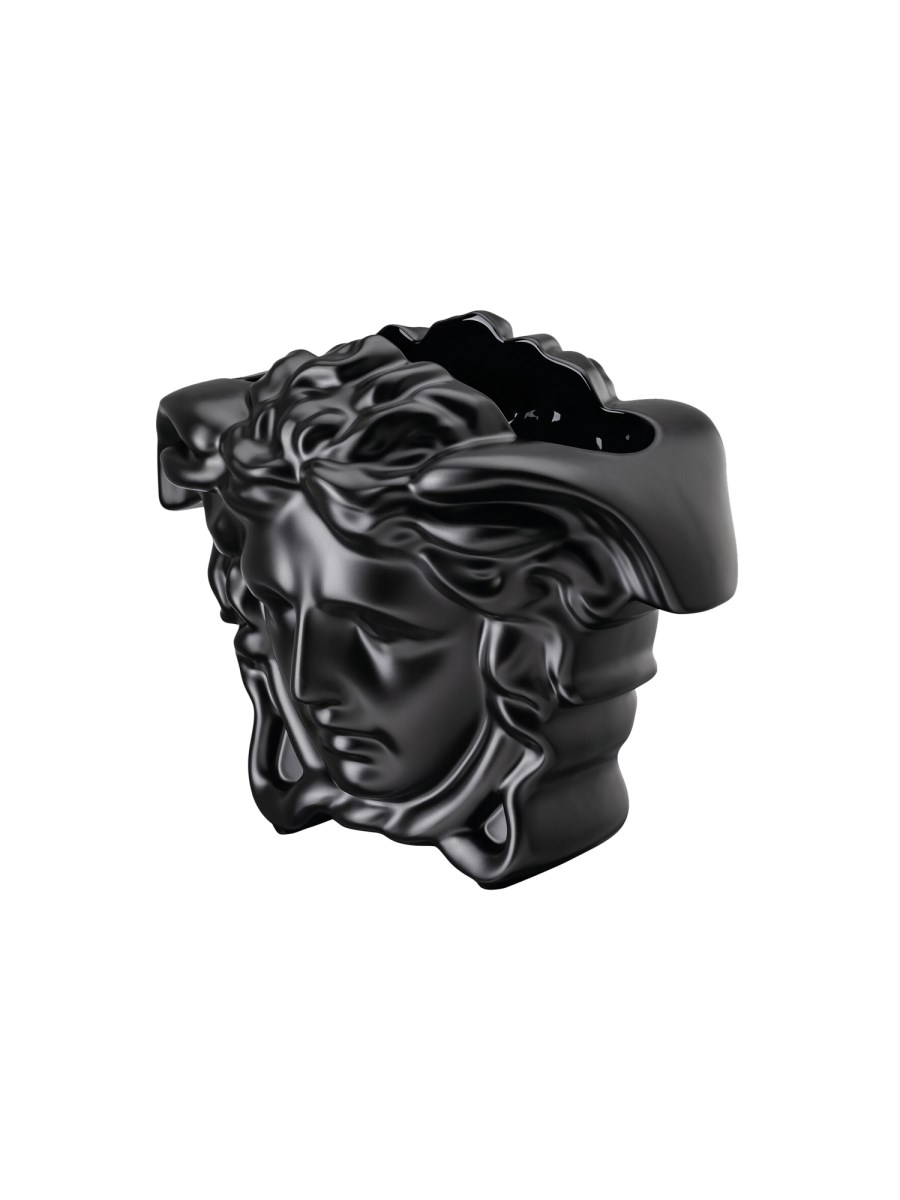 ROSENTHAL MEETS VERSACE VASO 15 CM IN PORCELLANA MEDUSA GRANDE BLACK