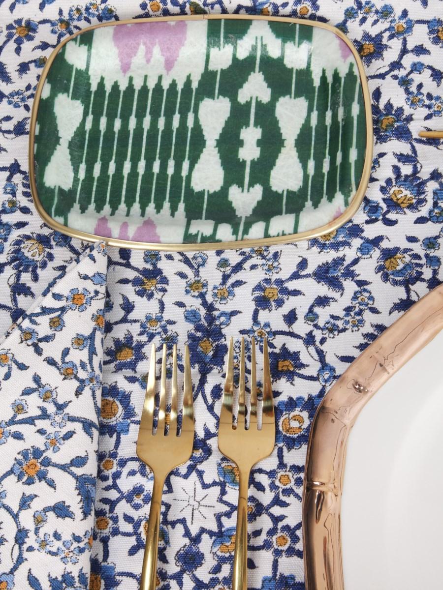 LES-OTTOMANS VASSOIO PICCOLO SANDWICH CON STAMPA IKAT