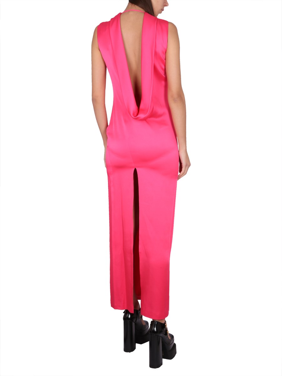 VERSACE ABITO LUNGO CON SCOLLO AD ANELLO