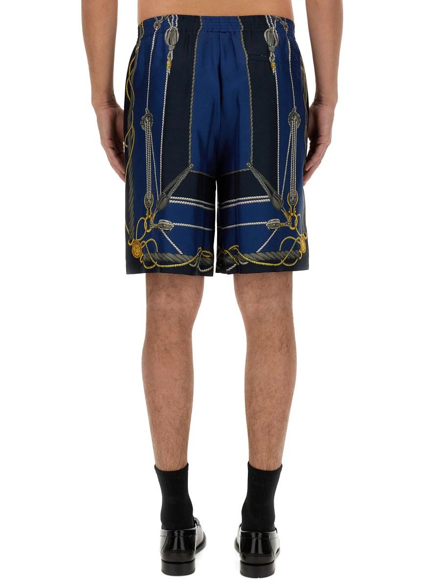 VERSACE BERMUDA IN TWILL DI SETA