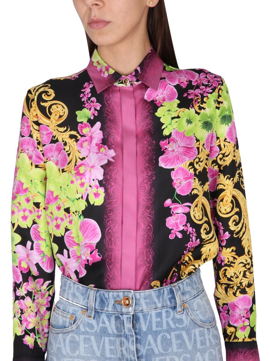 VERSACE CAMICIA CON STAMPA "MEDUSA" ORCHID