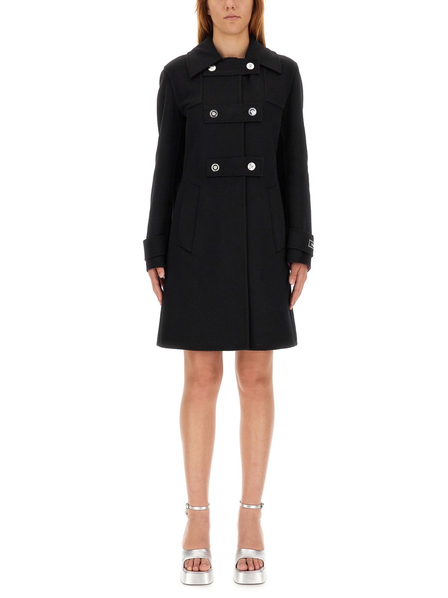 VERSACE CAPPOTTO DOPPIOPETTO A QUADRI MEDUSA
