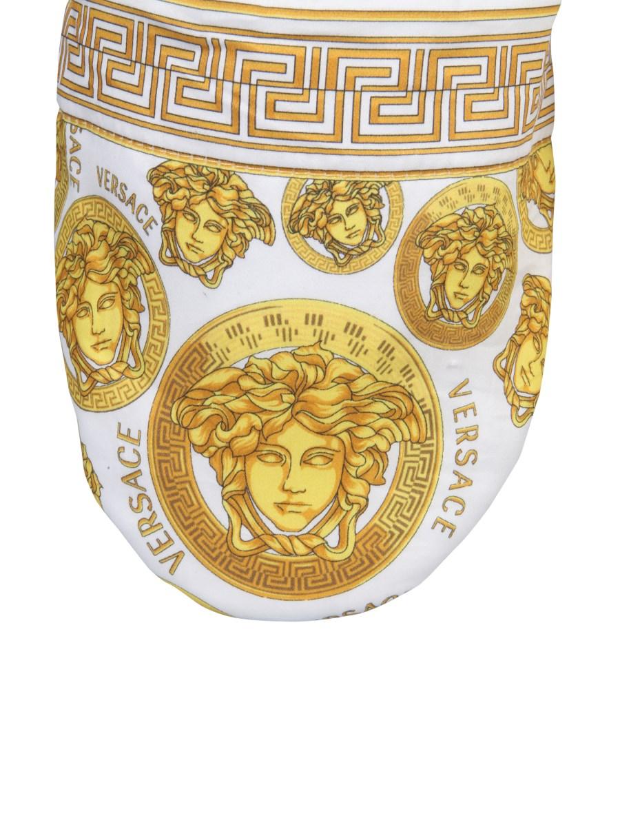 VERSACE CIABATTE IN COTONE MEDUSA AMPLIFIED