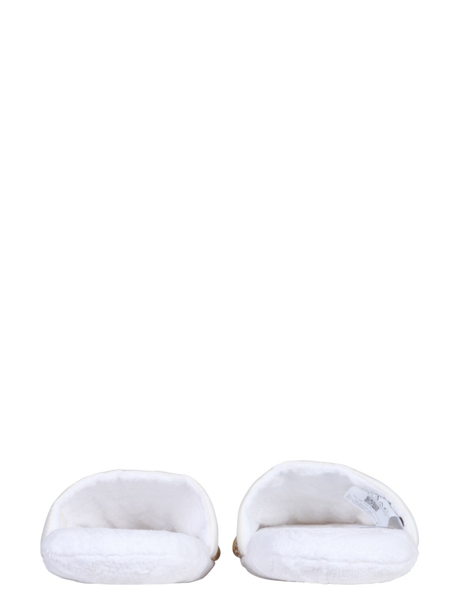 VERSACE CIABATTE IN COTONE MEDUSA AMPLIFIED