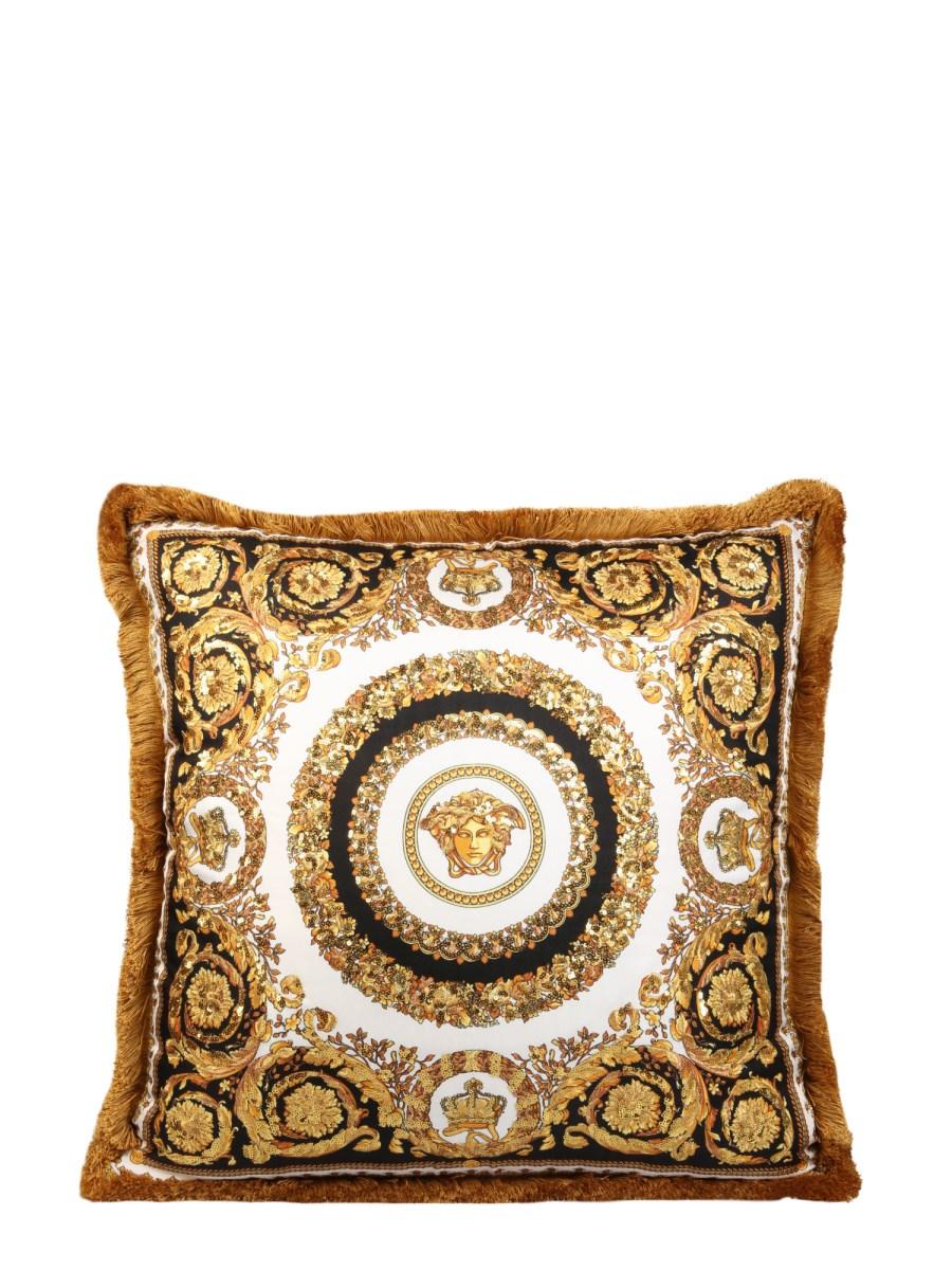 VERSACE CUSCINO IN SETA CRETE DE FLEUR