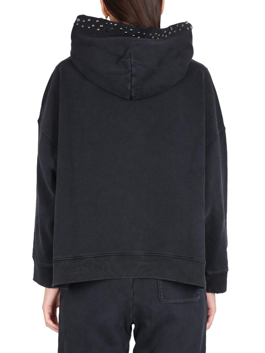 VERSACE FELPA IN COTONE CON BORCHIE