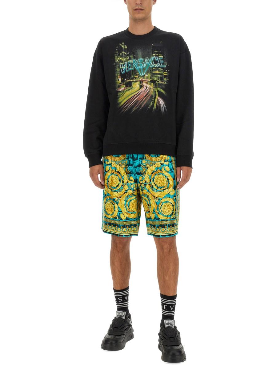 VERSACE FELPA IN COTONE CON LOGO