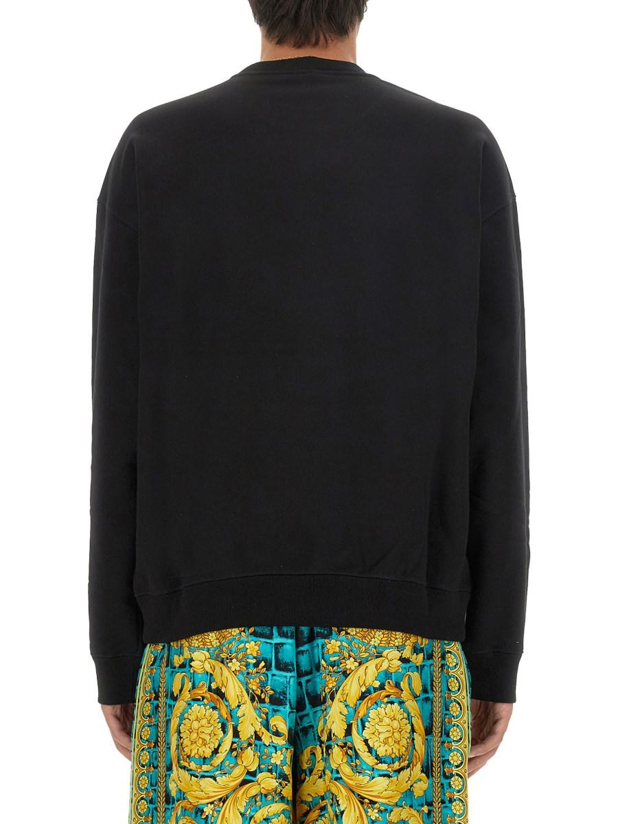 VERSACE FELPA IN COTONE CON LOGO