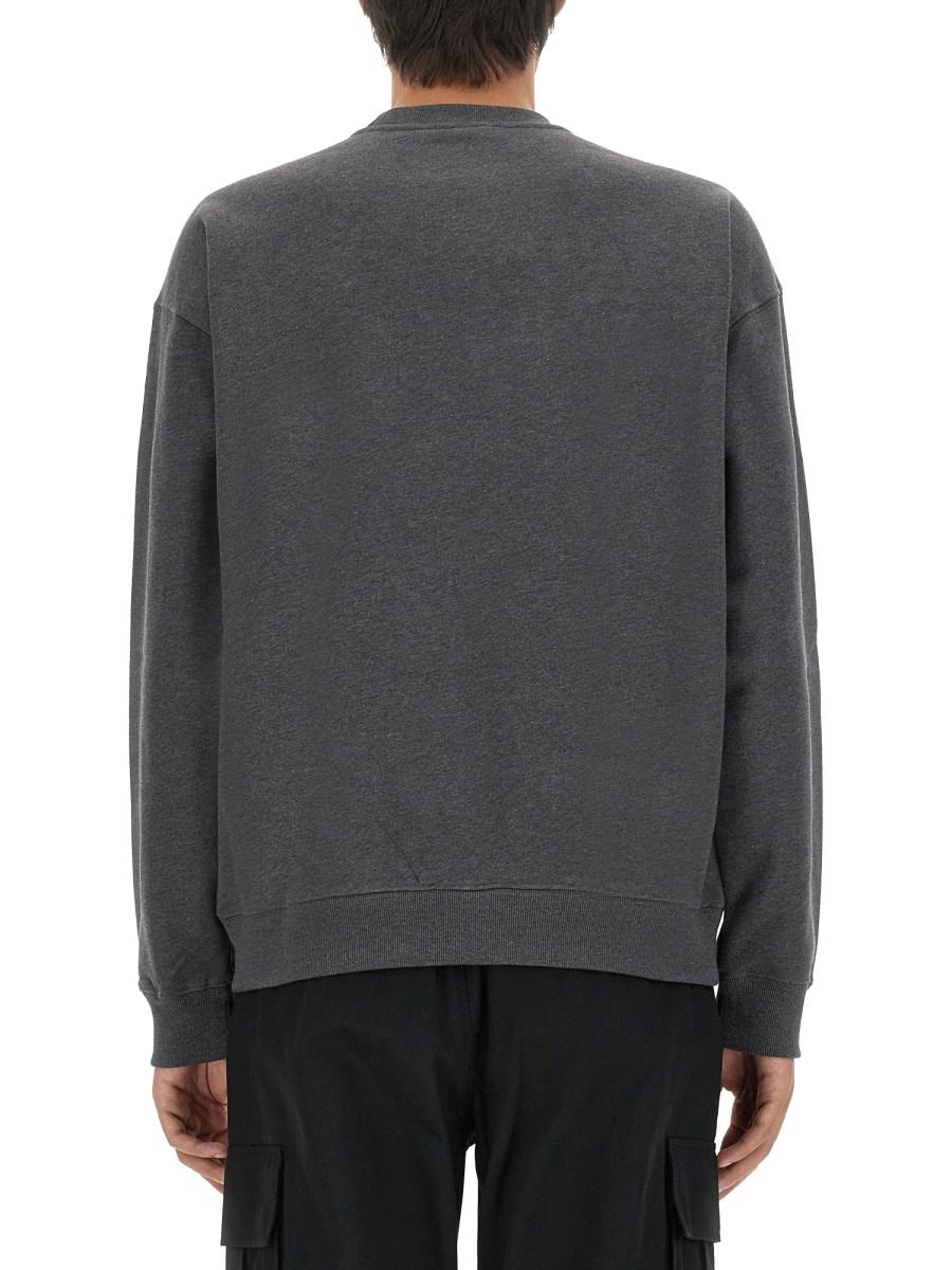VERSACE FELPA IN COTONE CON LOGO COCCODRILLO