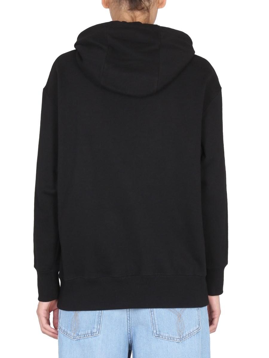 VERSACE FELPA IN COTONE CON LOGO I LOVE YOU