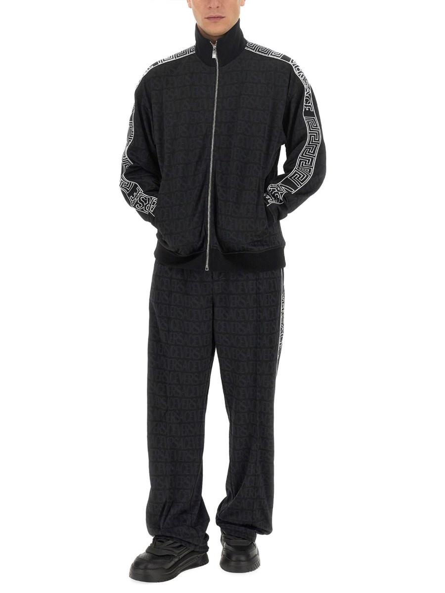 VERSACE FELPA IN TESSUTO JACQUARD CON ZIP