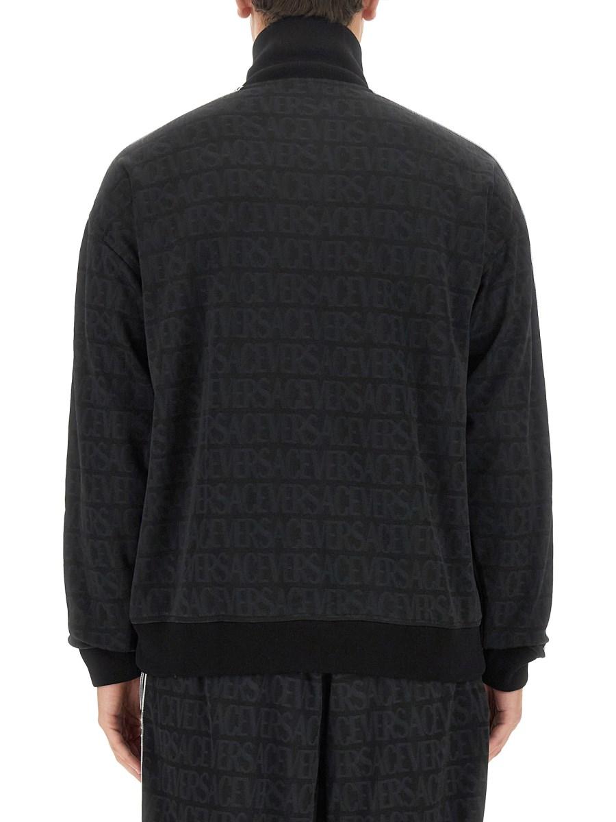 VERSACE FELPA IN TESSUTO JACQUARD CON ZIP