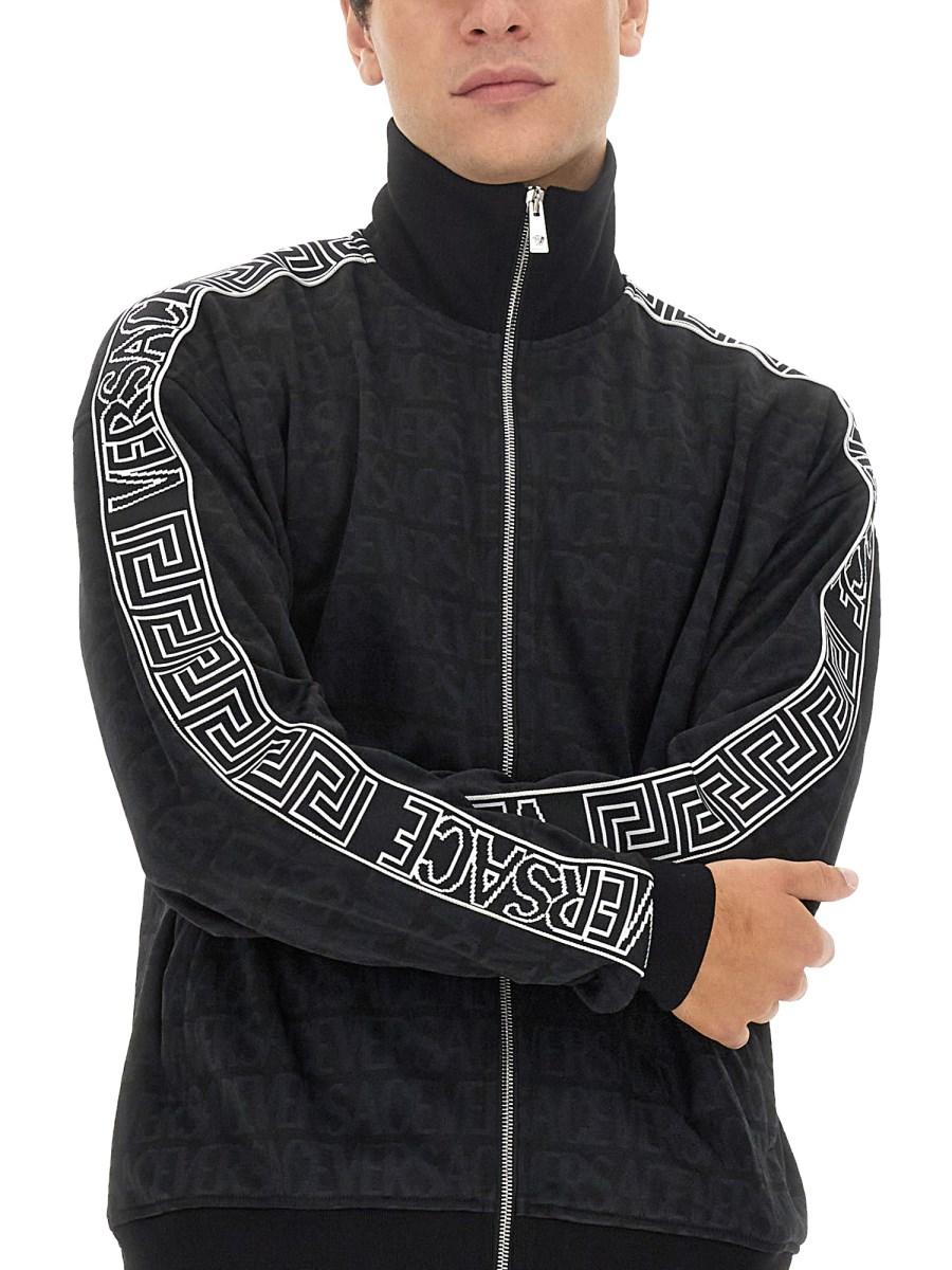 VERSACE FELPA IN TESSUTO JACQUARD CON ZIP