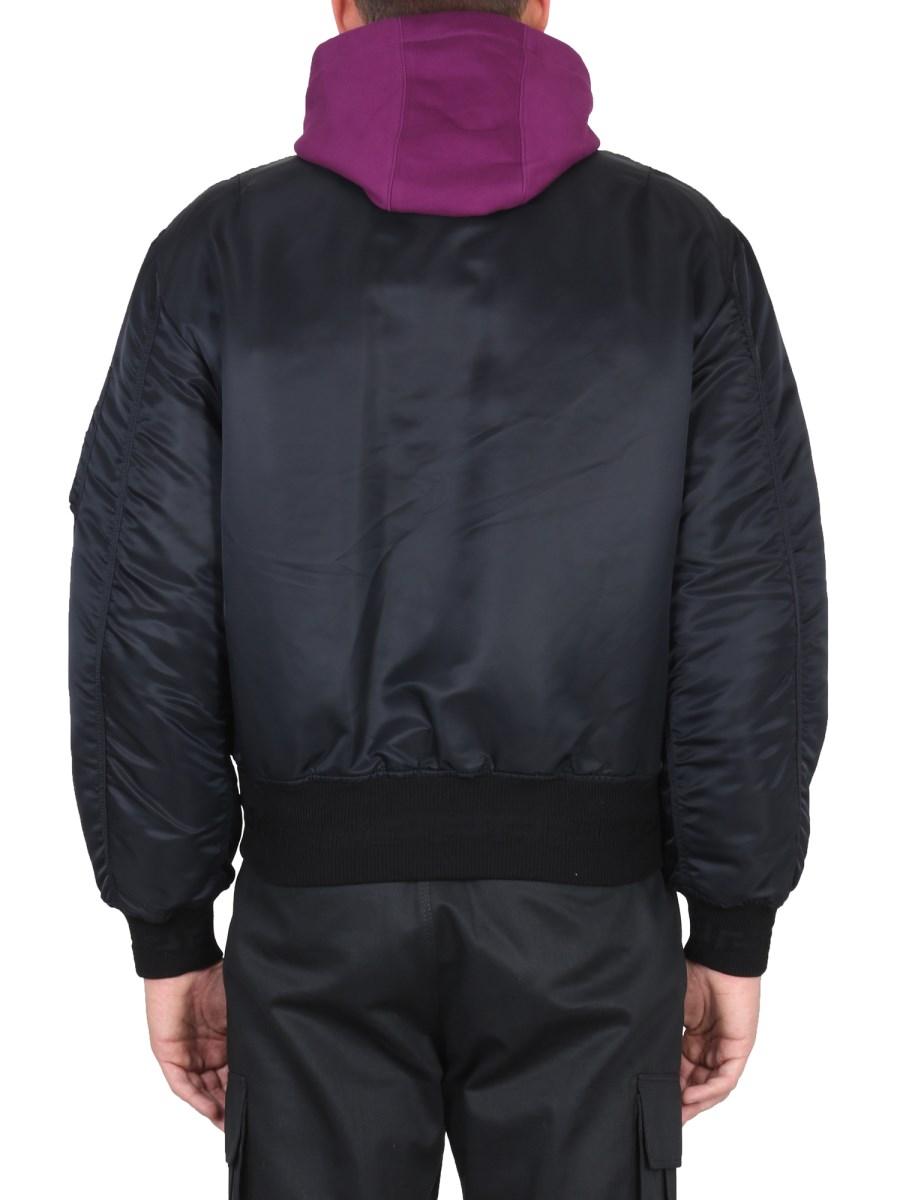 VERSACE GIACCA BOMBER CON LOGO APPLICATO