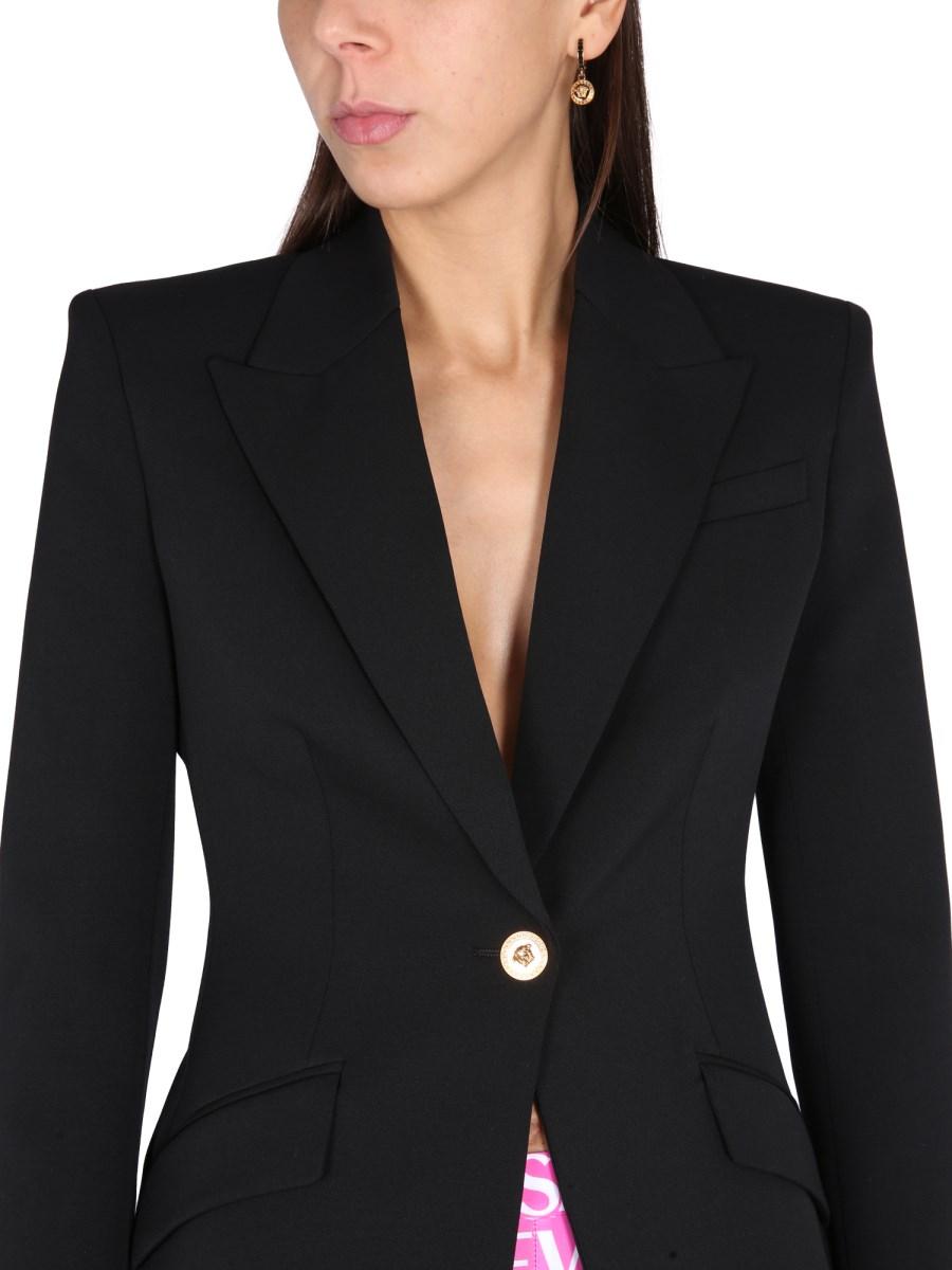 VERSACE GIACCA MONOPETTO IN LANA