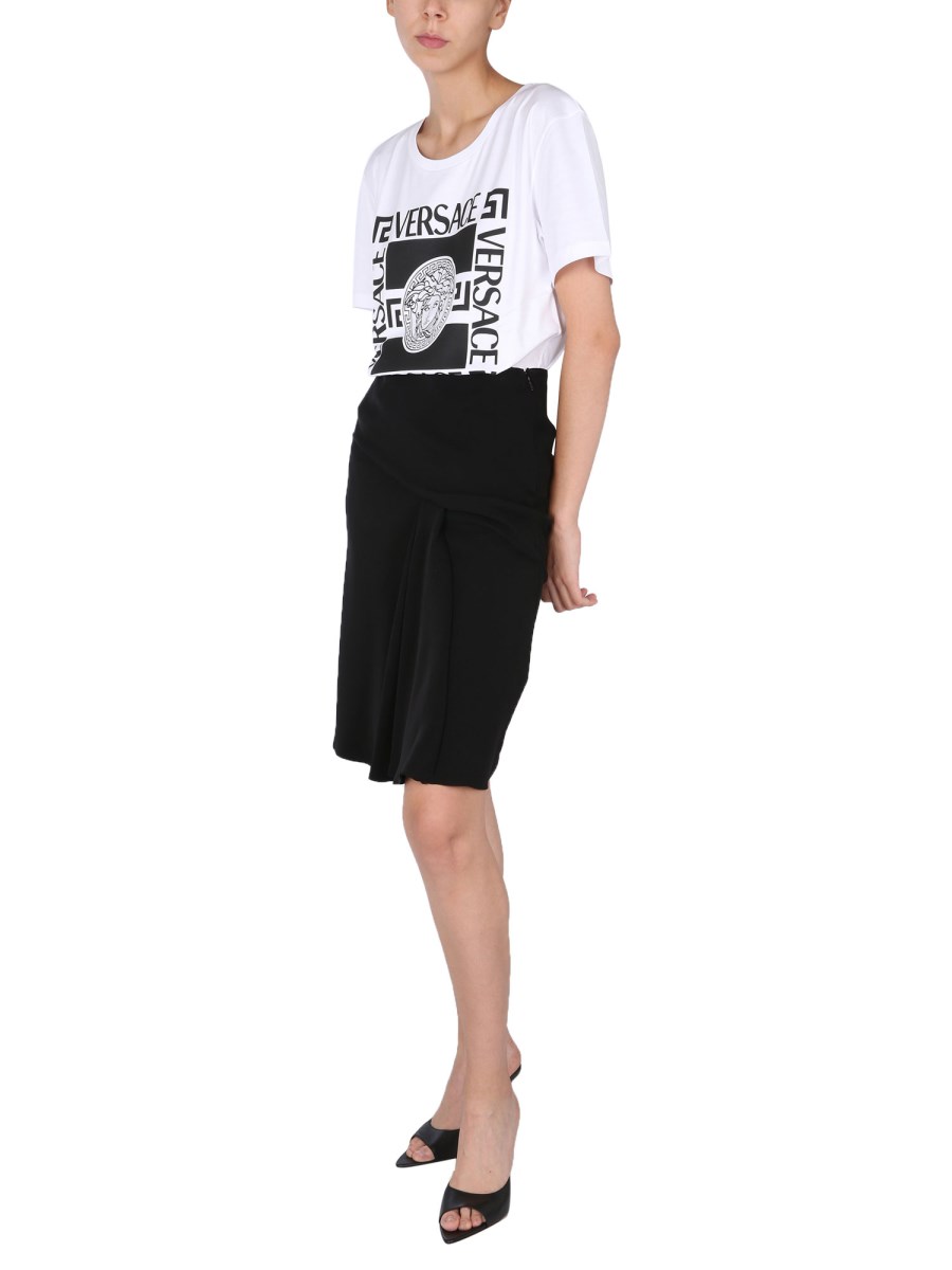 VERSACE GONNA MIDI DRAPPEGGIATA