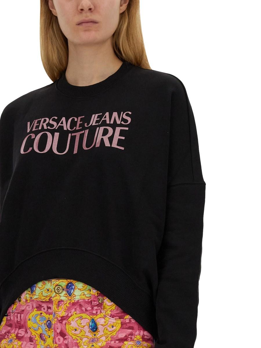 VERSACE JEANS COUTURE FELPA IN COTONE CON LOGO
