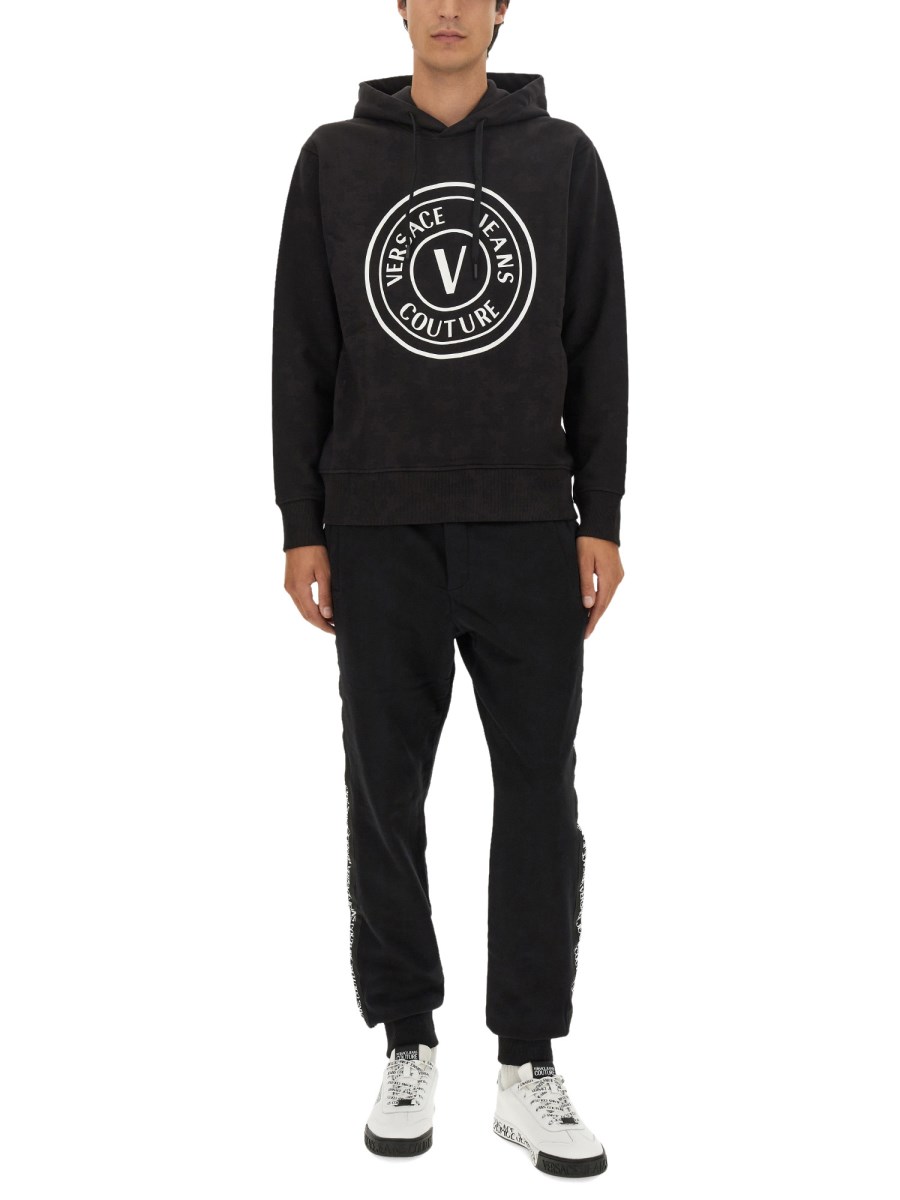 VERSACE JEANS COUTURE FELPA IN COTONE CON LOGO