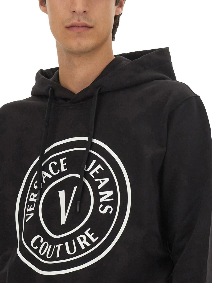 VERSACE JEANS COUTURE FELPA IN COTONE CON LOGO