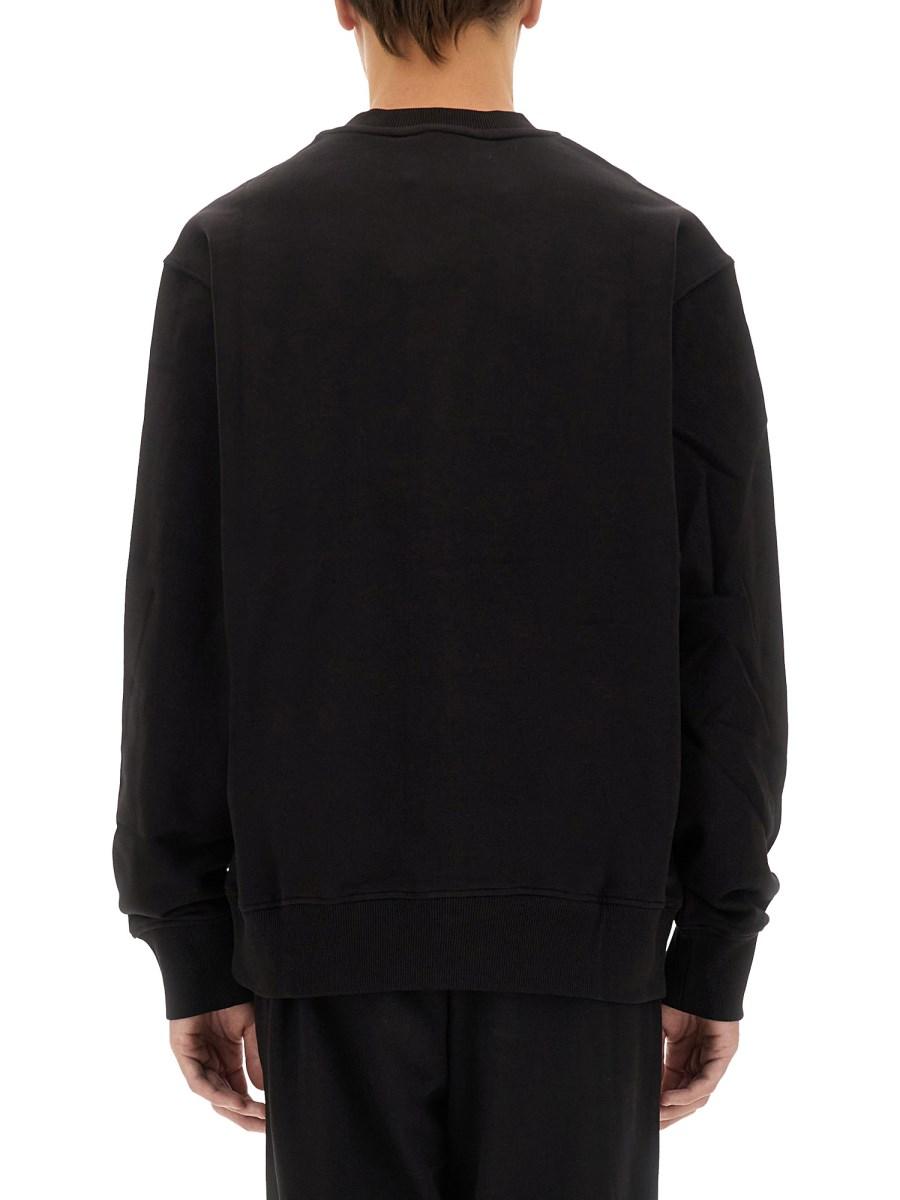 VERSACE JEANS COUTURE FELPA V-EMBLEM IN COTONE