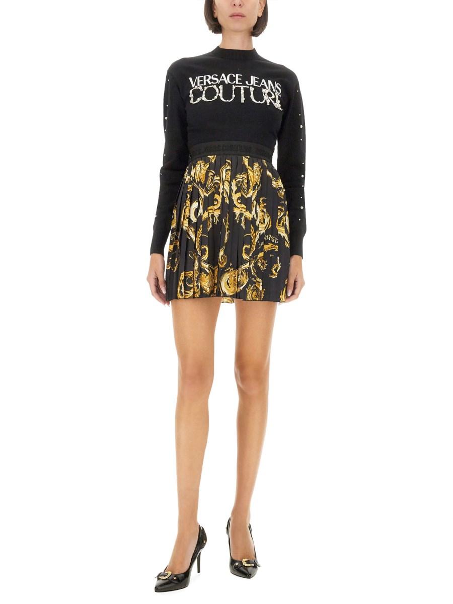 VERSACE JEANS COUTURE GONNA MINI PLISSETTATA