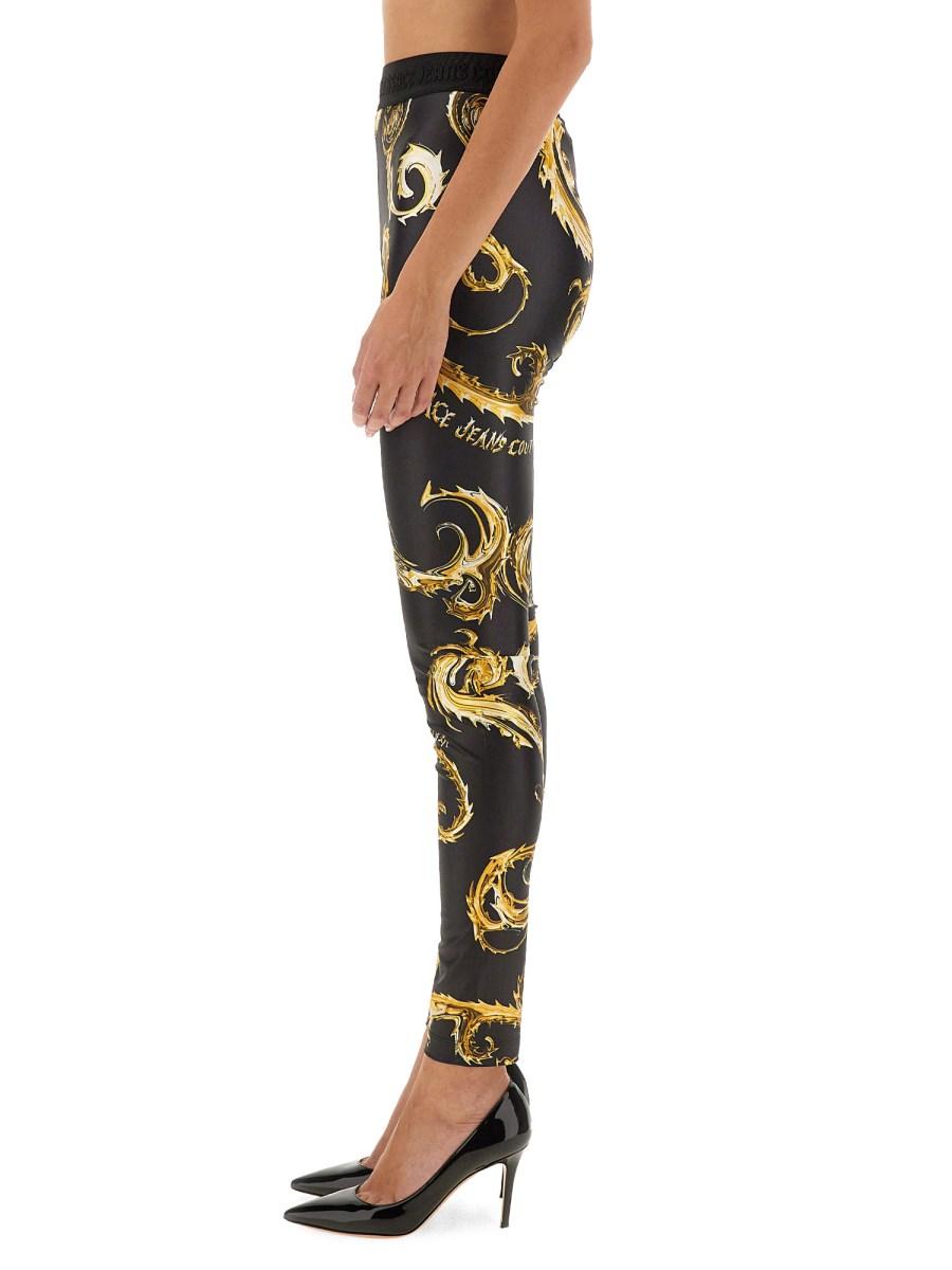 VERSACE JEANS COUTURE LEGGINGS CON STAMPA