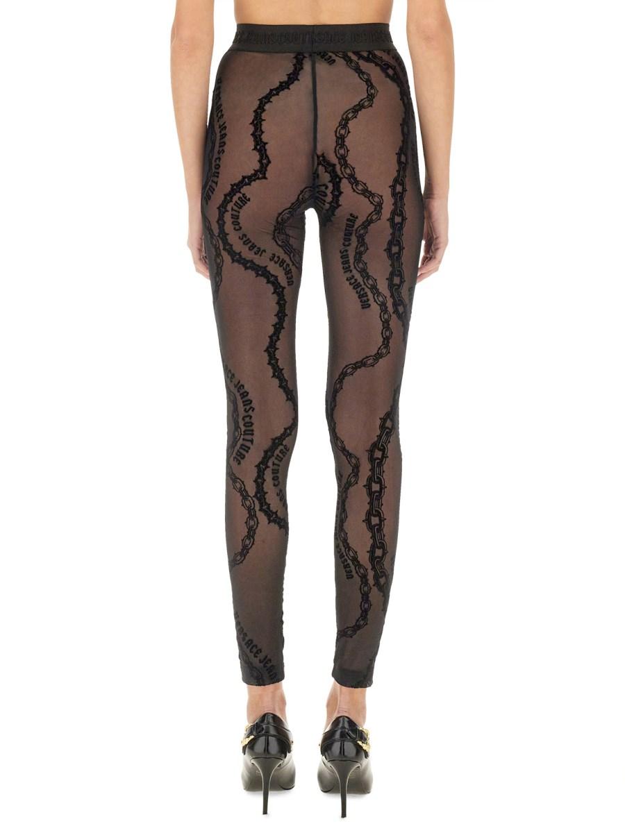 VERSACE JEANS COUTURE LEGGINGS CON STAMPA