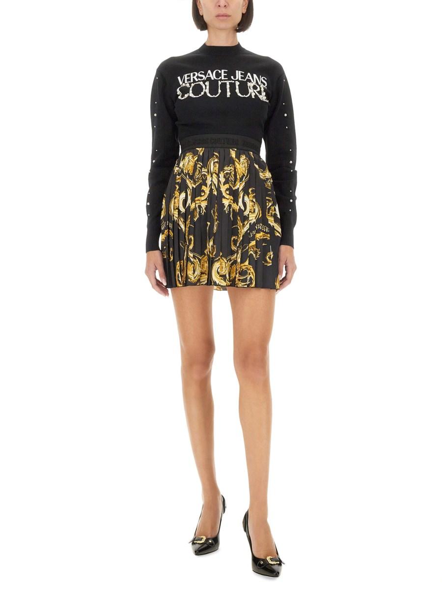 VERSACE JEANS COUTURE MAGLIA IN VISCOSA CON LOGO