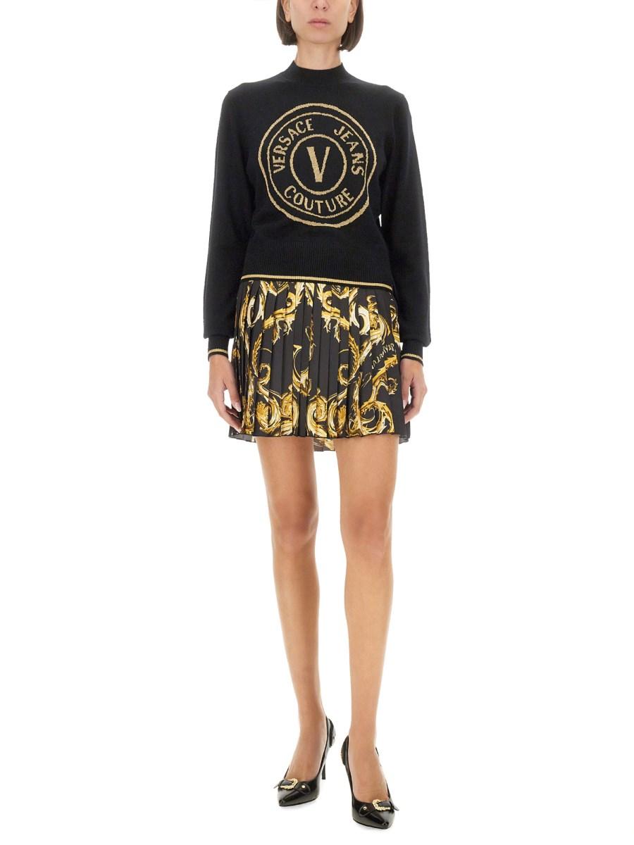 VERSACE JEANS COUTURE MAGLIA V-EMBLEM