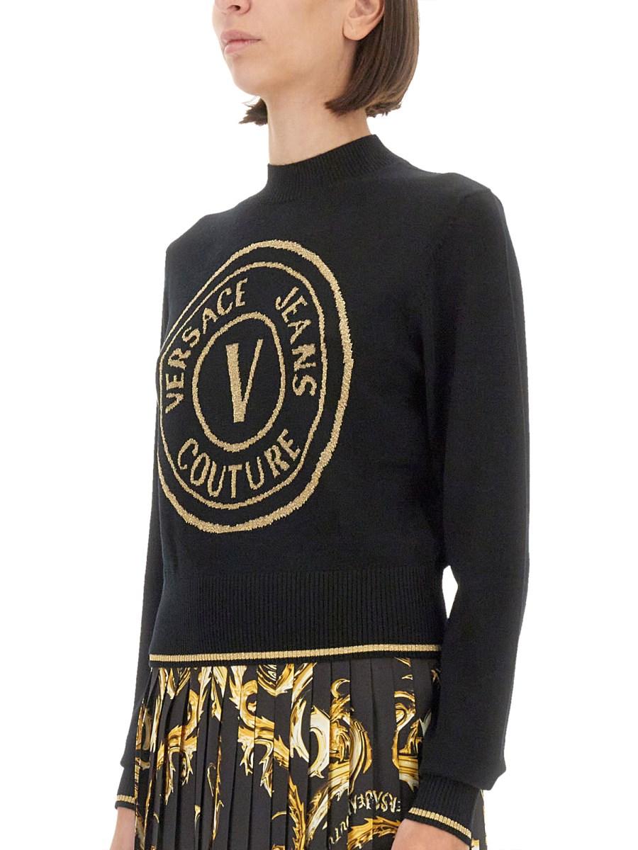 VERSACE JEANS COUTURE MAGLIA V-EMBLEM