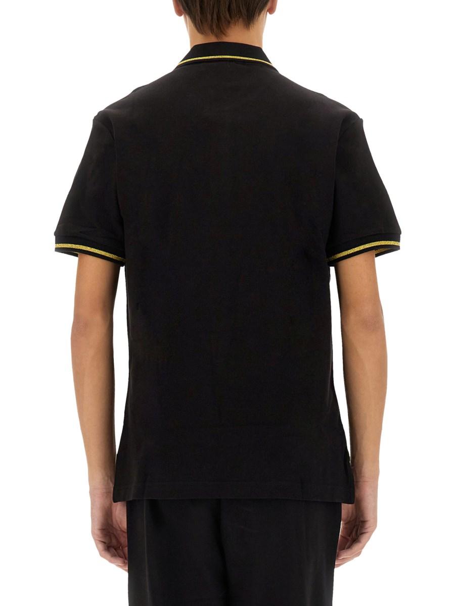 VERSACE JEANS COUTURE POLO V-EMBLEM IN COTONE
