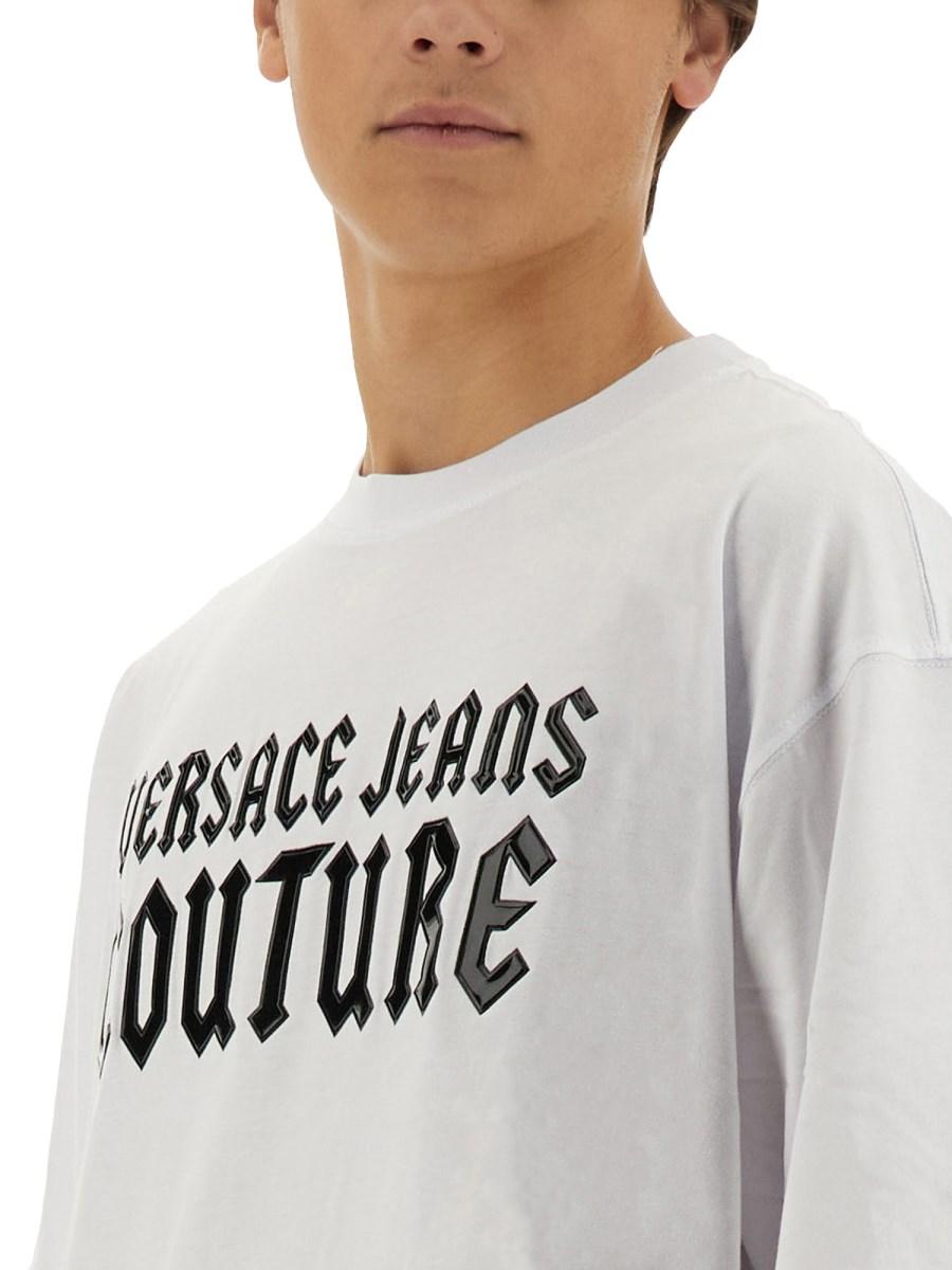 VERSACE JEANS COUTURE T-SHIRT CON LOGO GOTICO