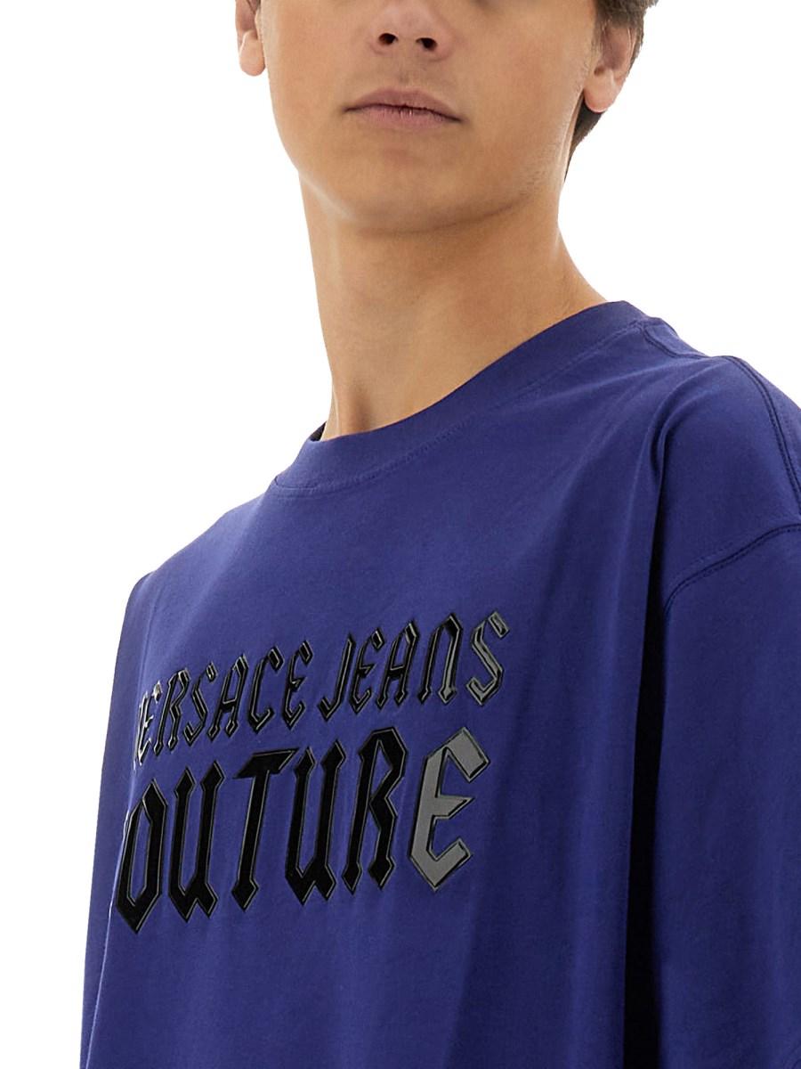 VERSACE JEANS COUTURE T-SHIRT CON LOGO GOTICO