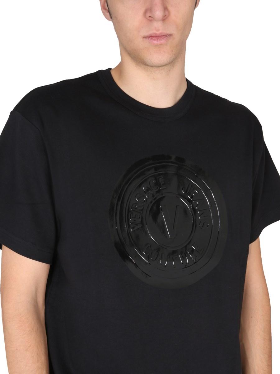 VERSACE JEANS COUTURE T-SHIRT IN COTONE CON LOGO