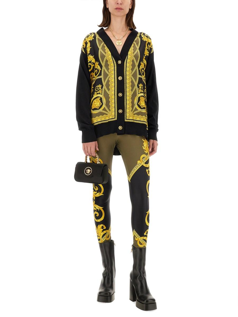 VERSACE MAGLIA IN TWILL DI SETA "COUPE DES DIEUX"