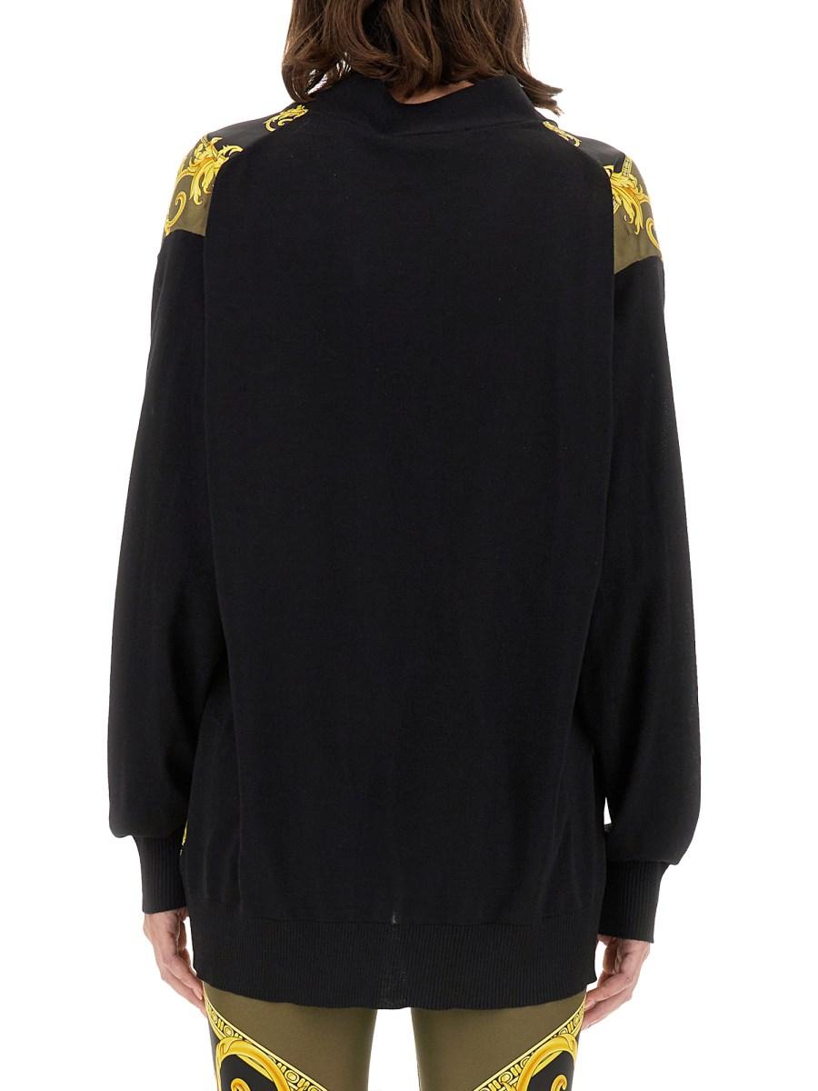 VERSACE MAGLIA IN TWILL DI SETA "COUPE DES DIEUX"
