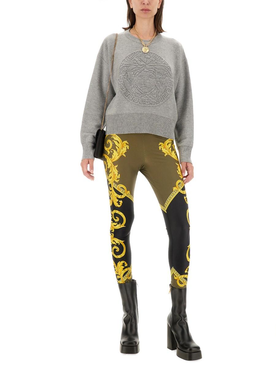 VERSACE MAGLIA MEDUSA IN MISTO LANA CON SPUGNA