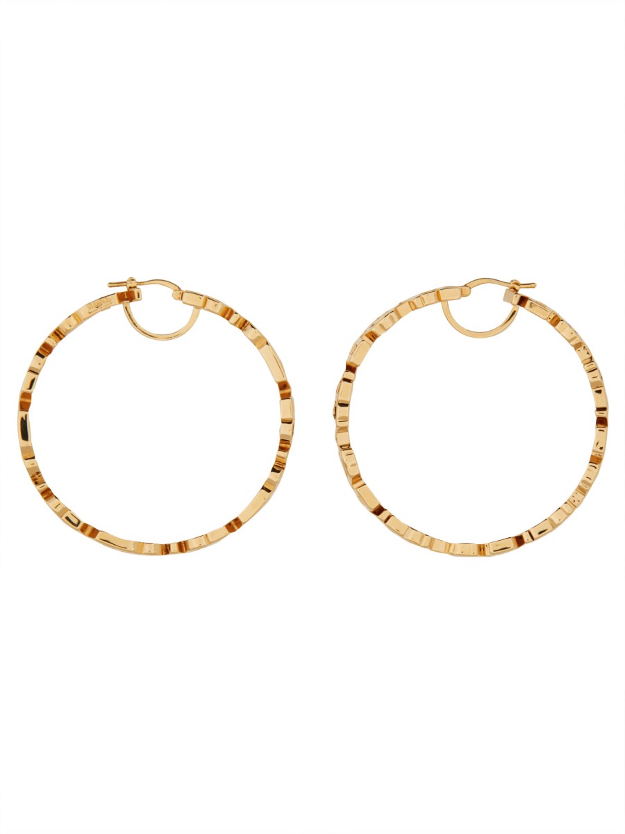 VERSACE ORECCHINI A CERCHIO LOGATI