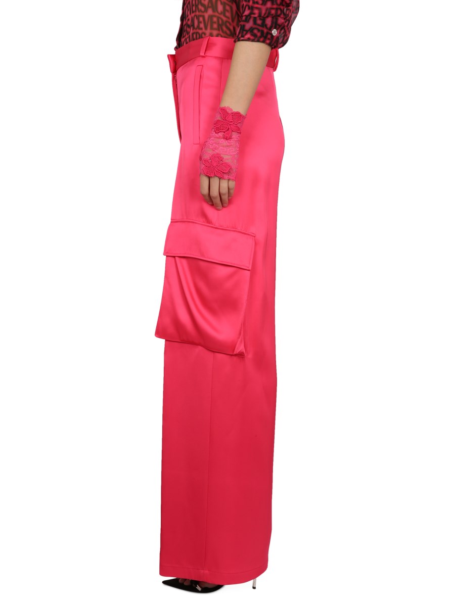 VERSACE PANTALONE DUCHESSE IN VISCOSA