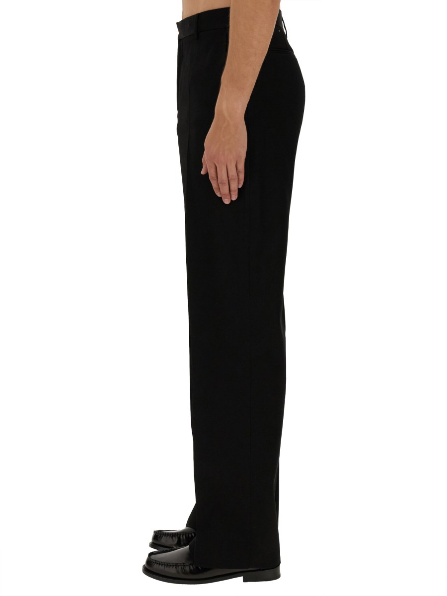 VERSACE PANTALONE FORMAL IN TWILL DI LANA