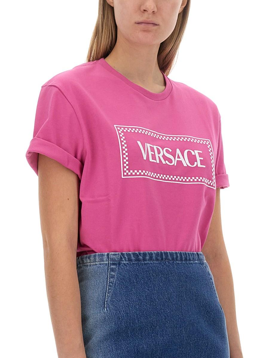 VERSACE T-SHIRT CON '90S VINTAGE LOGO RICAMATO