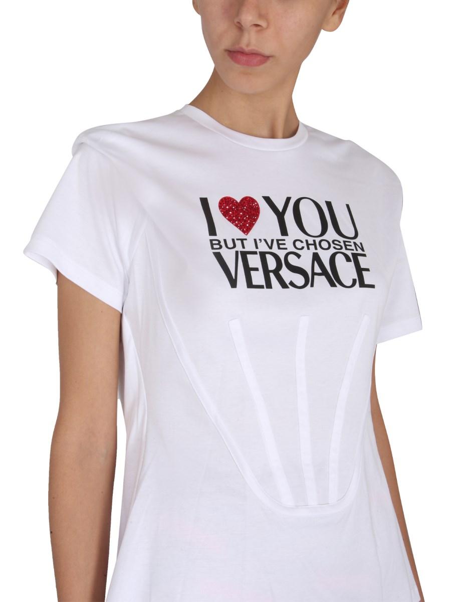 VERSACE T SHIRT IN COTONE CON LOGO