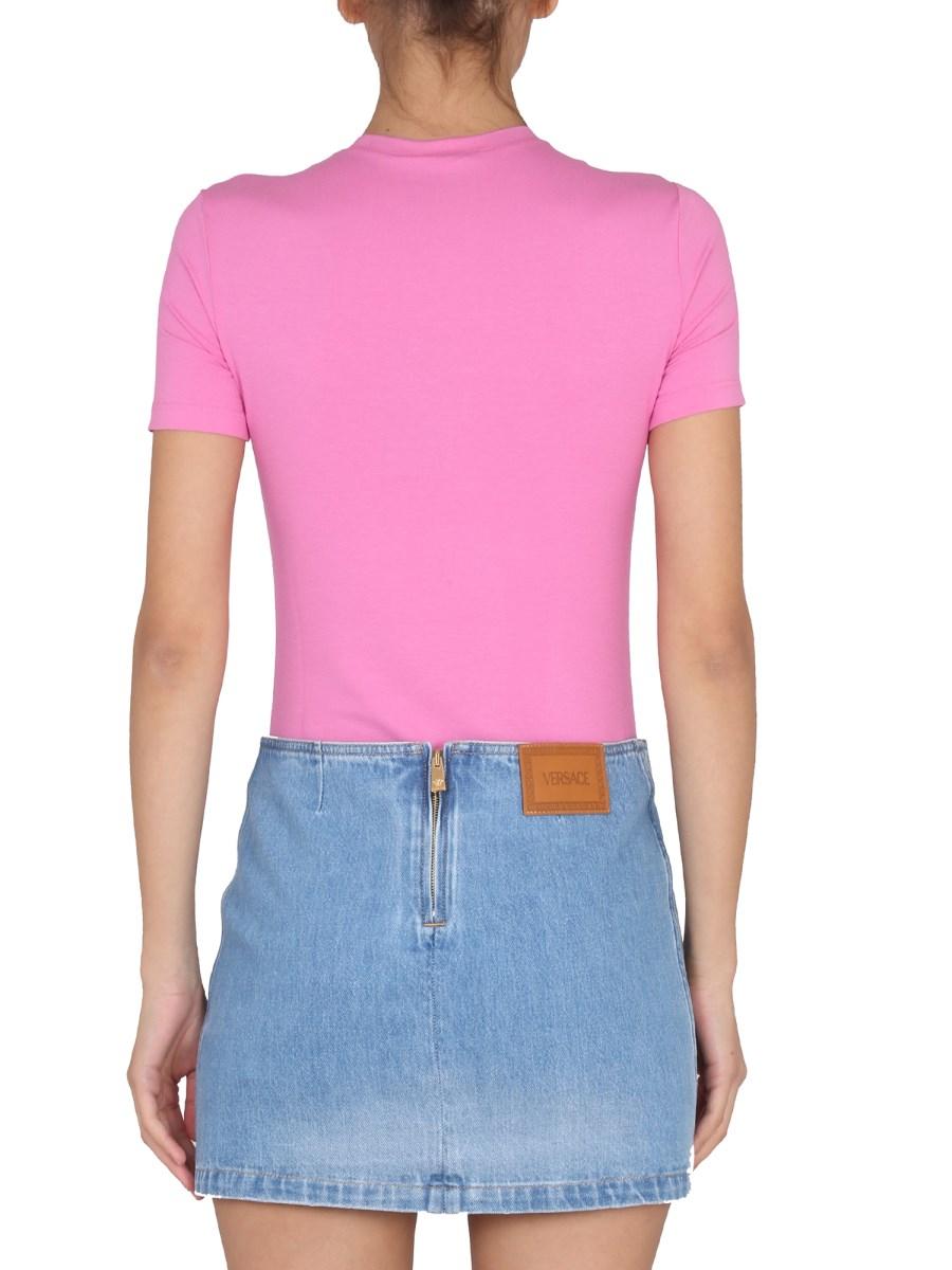 VERSACE T-SHIRT IN VISCOSA CON LOGO
