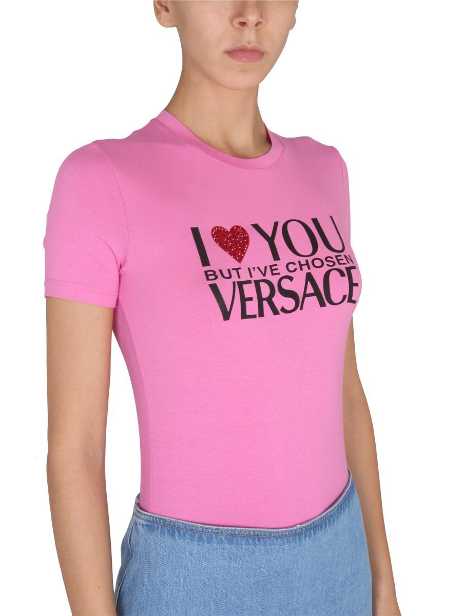 VERSACE T-SHIRT IN VISCOSA CON LOGO