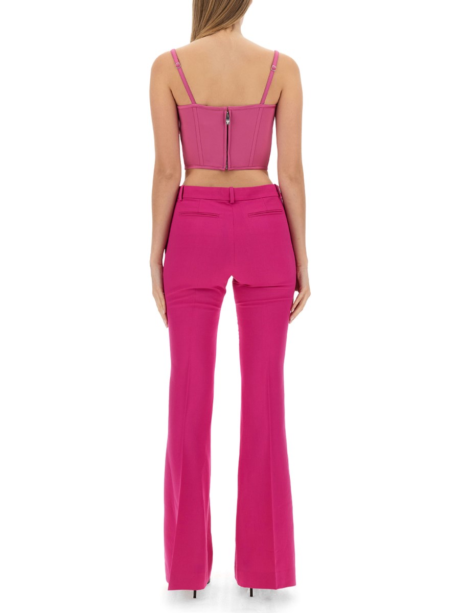VERSACE TOP CON CORSETTO IN RASO MEDUSA '95