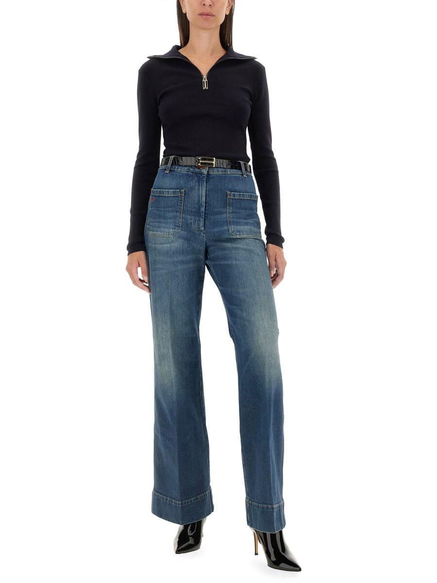 VICTORIA BECKHAM MAGLIA CON ZIP IN MISTO LANA