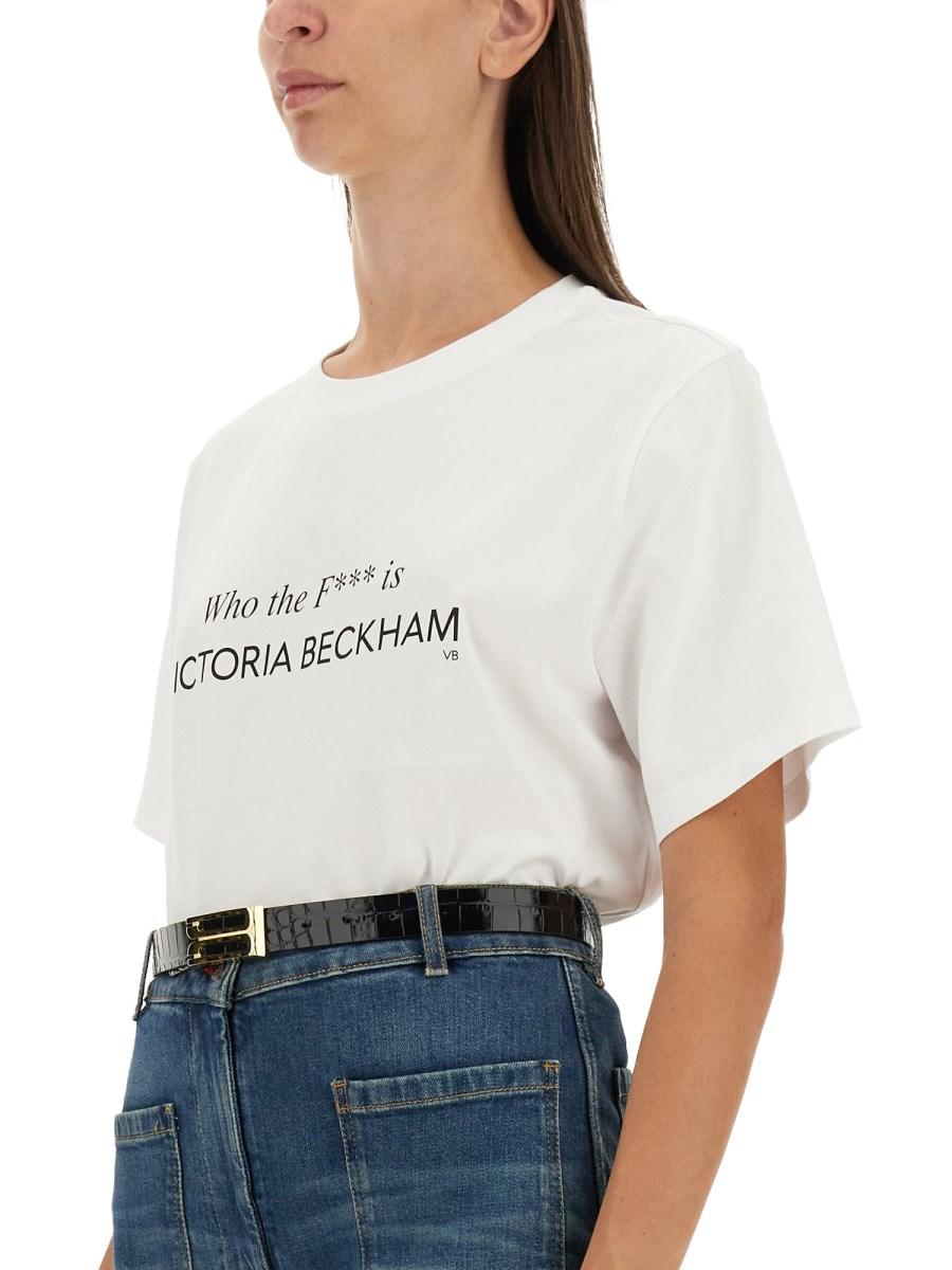 VICTORIA BECKHAM T-SHIRT CON STAMPA IN COTONE