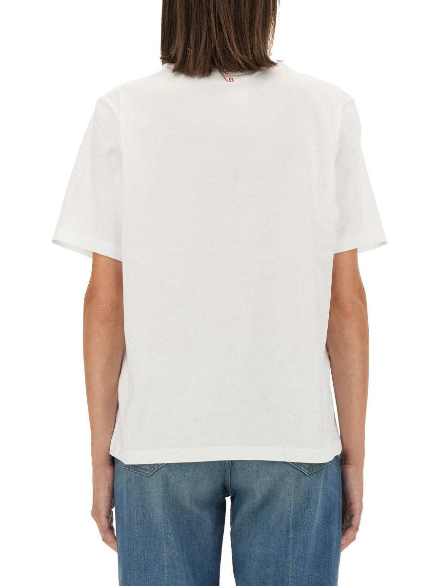 VICTORIA BECKHAM T-SHIRT CON STAMPA IN COTONE