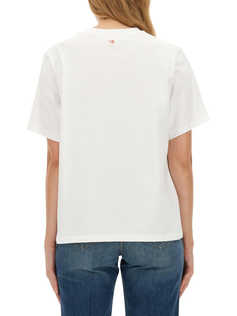 VICTORIA BECKHAM T-SHIRT IN COTONE CON LOGO